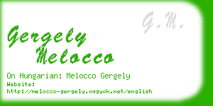 gergely melocco business card